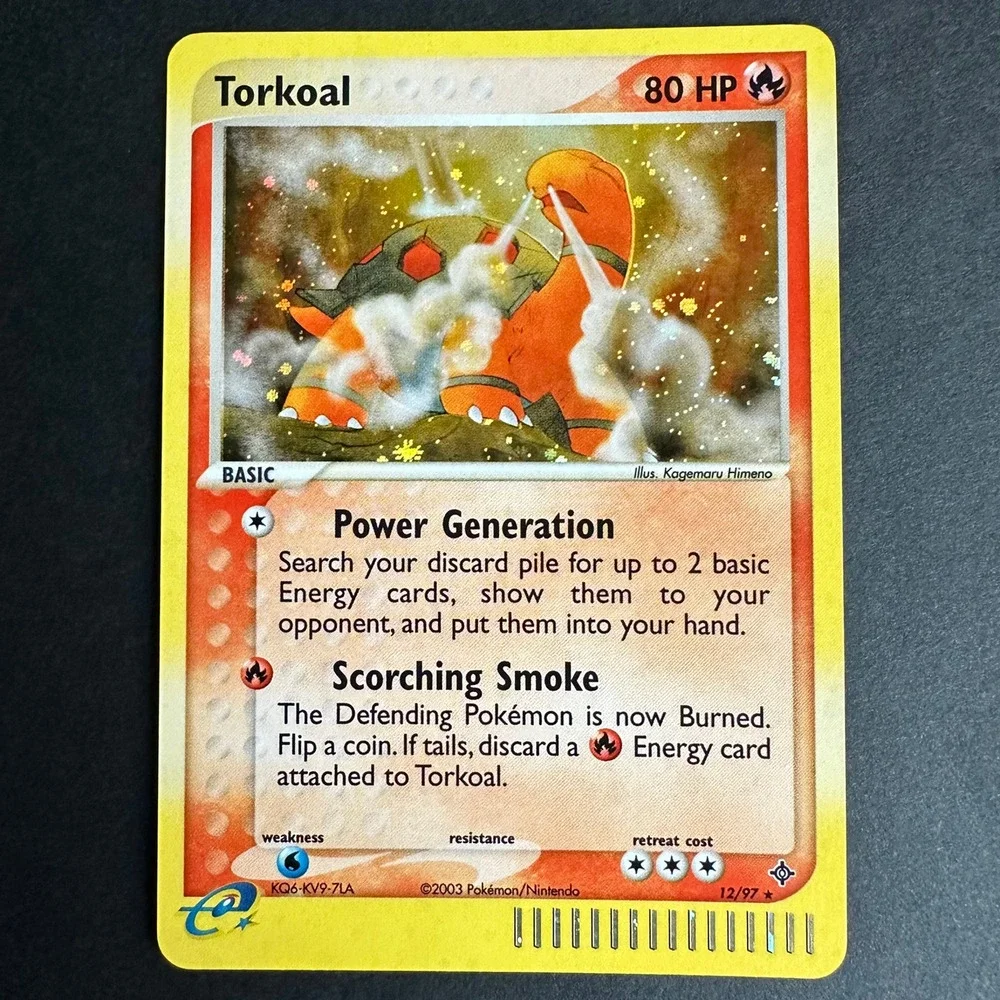 Pokemon TCG Torkoal EX Dragon 12/97 Holo Rare NM/LP